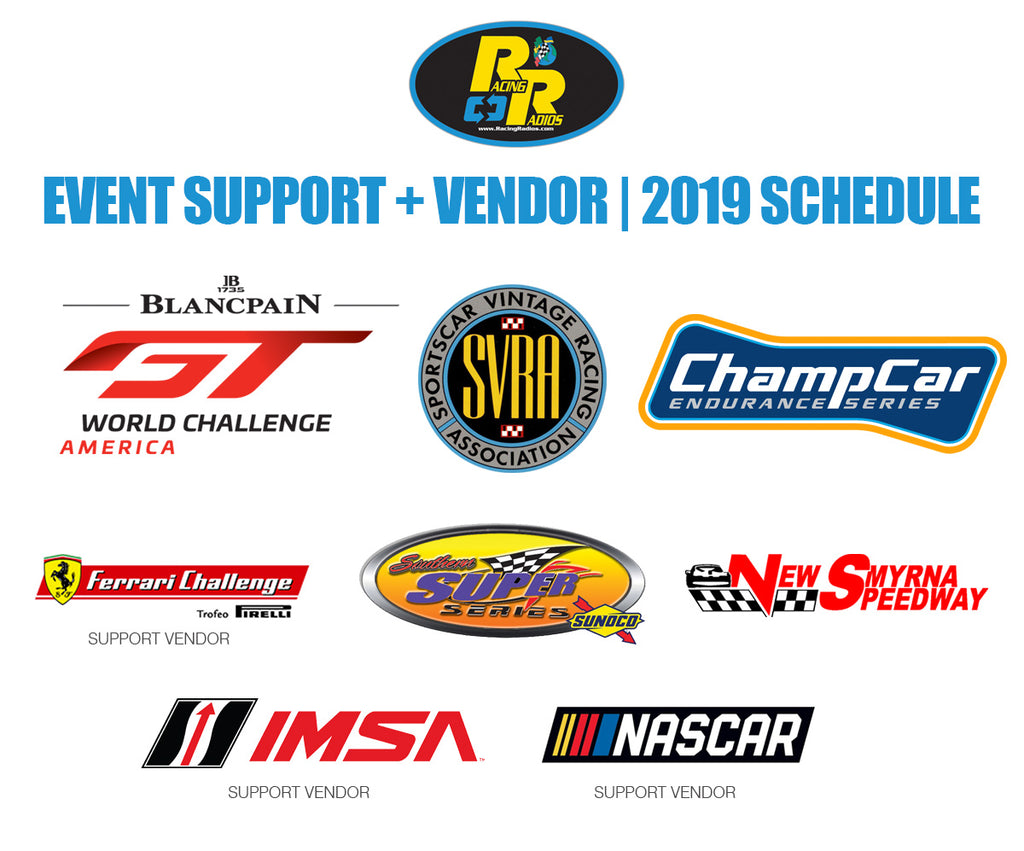 Racing Radios 2019 Event Support Schedule Release