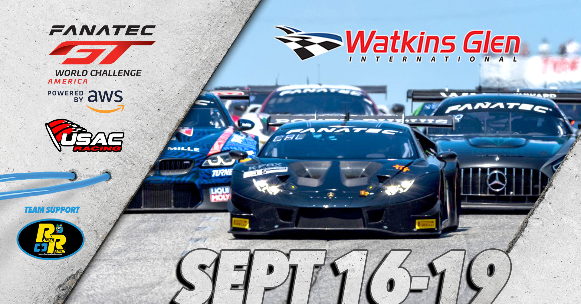Racing Radios GT World Challenge Watkins Glen + USAC Porsche