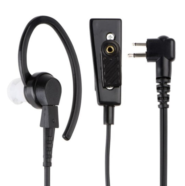 2-Wire Surveillance Kits With Combination Microphone and PTT, Black - Racing Radios