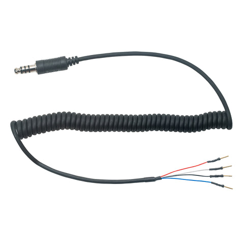 Standard Length 4/C (IMSA Wiring) coiled racing helmet cable | Racing Radios