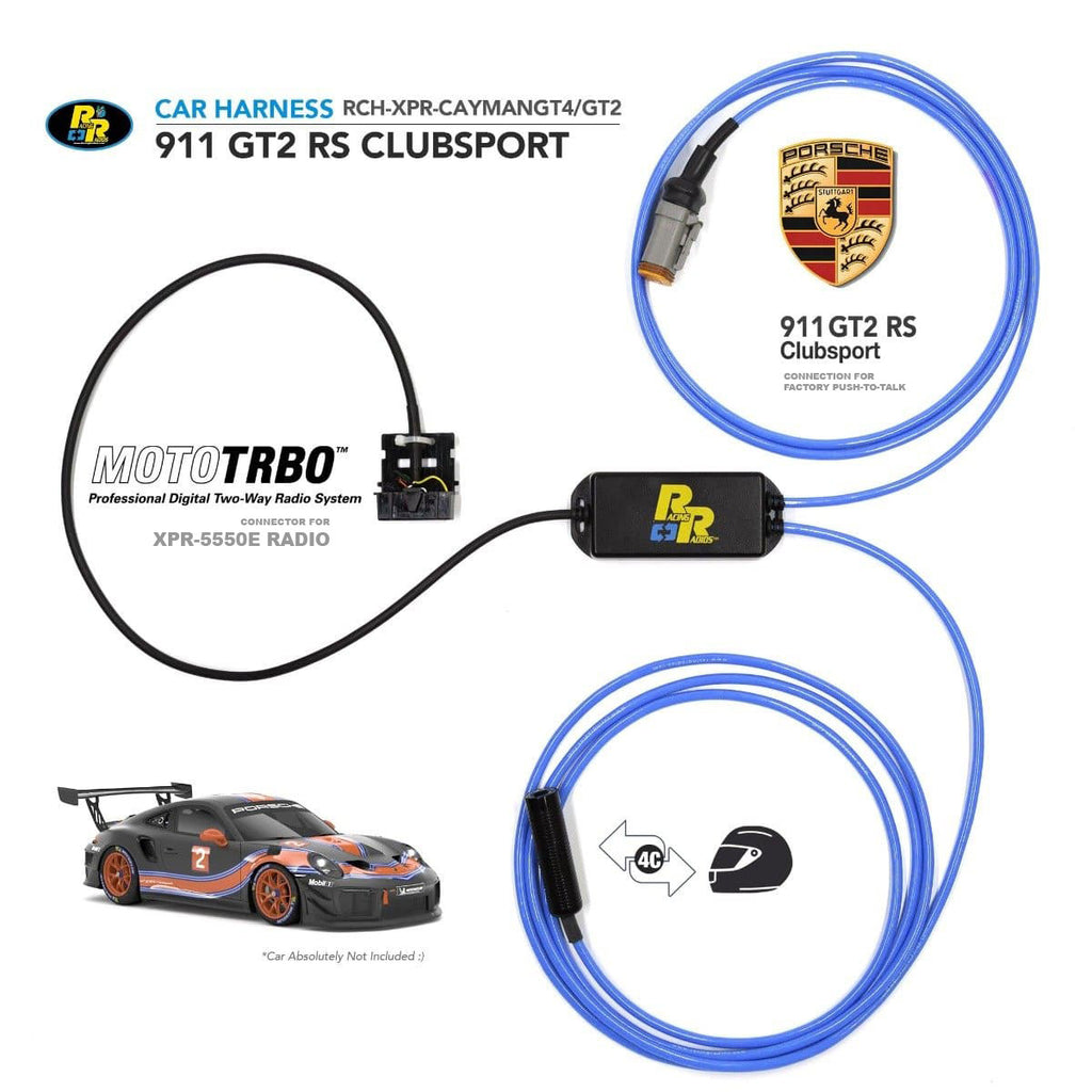 Porsche 911 GT2 RS Clubsport | XPR5550e Racing Radios Car Wiring Harness