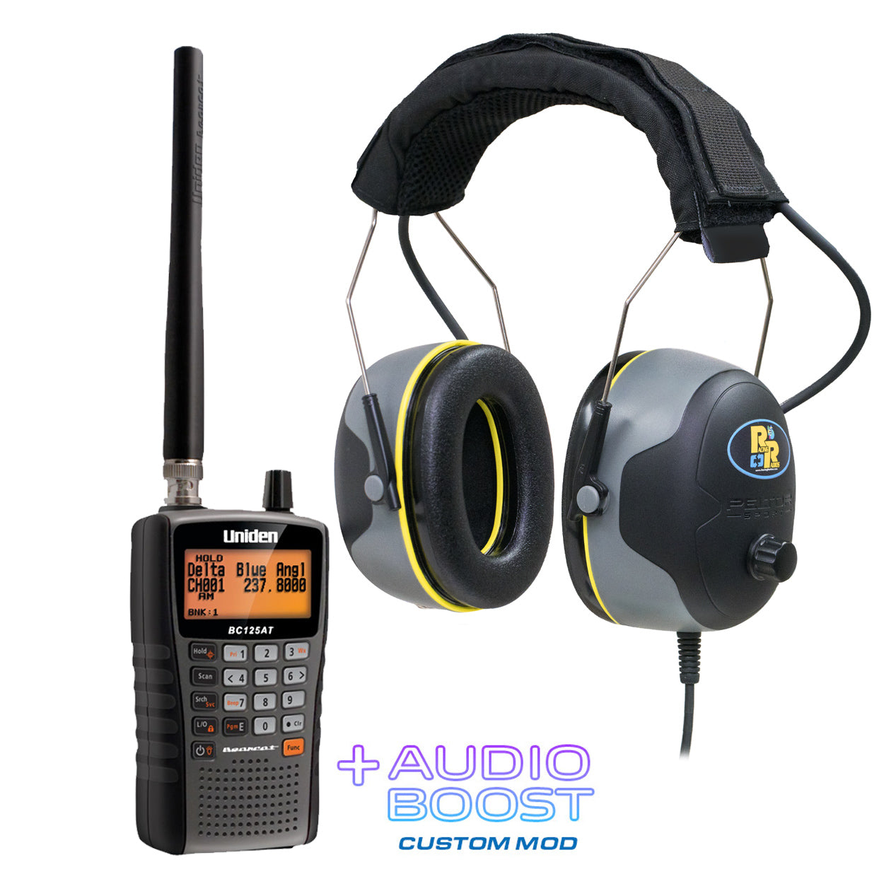 Race Fan Deluxe Peltor Scanner Headset & Scanner Combo | Bearcat 125AT ...