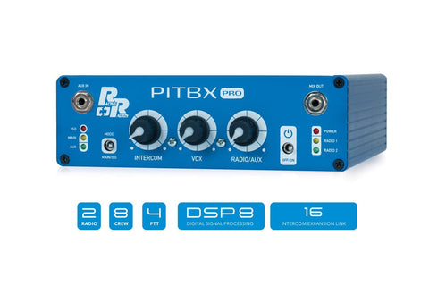 PITBX Pro 8 Person Pit Box Intercom | Racing Radios