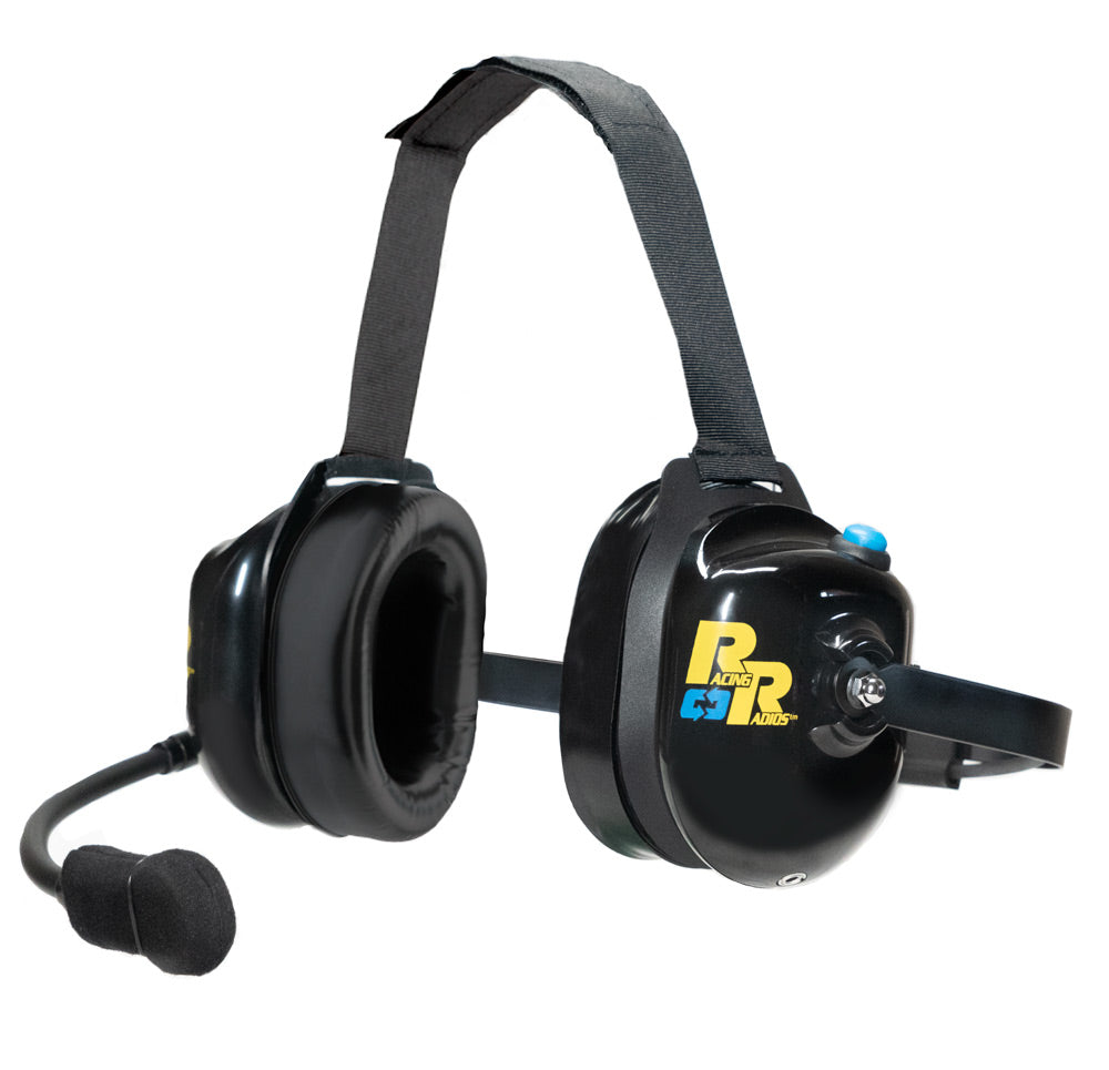2 Way Racing Radios Racing Radios® Premium Two-Way Radio Racing Headset | Black